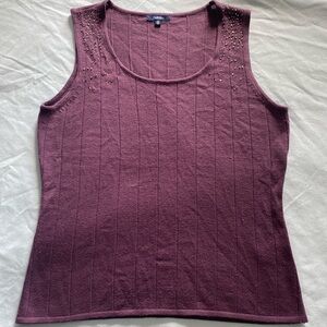 REITMANS Women’s Embellished Ribbed Knit Tank - size M